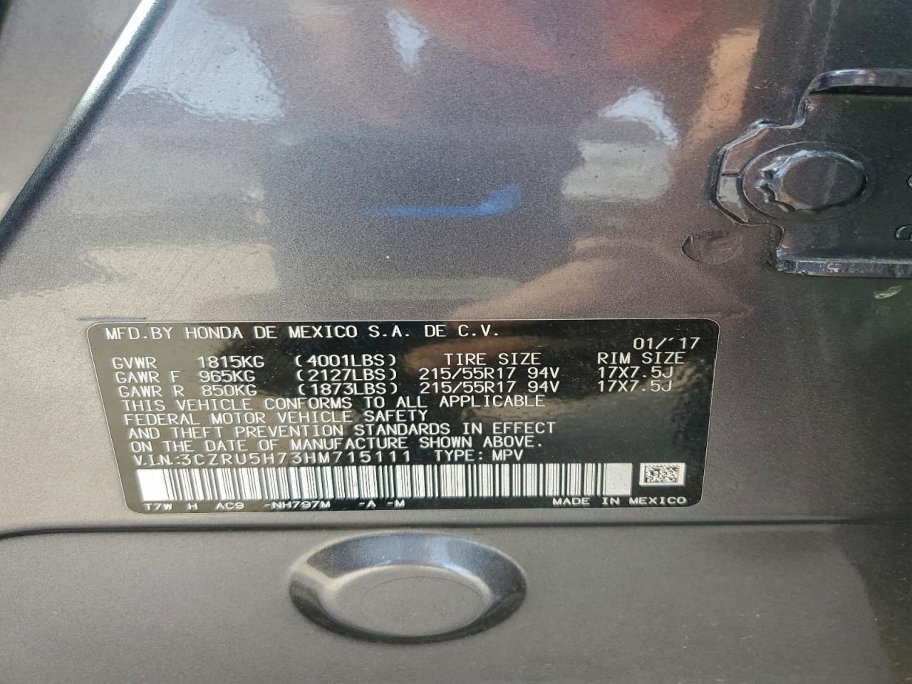 2017 HONDA HR-V