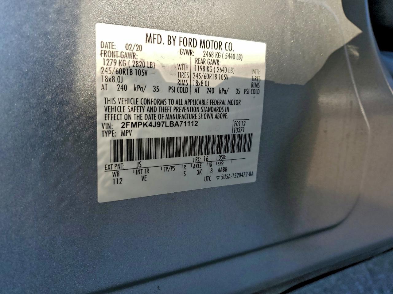 2020 FORD EDGE