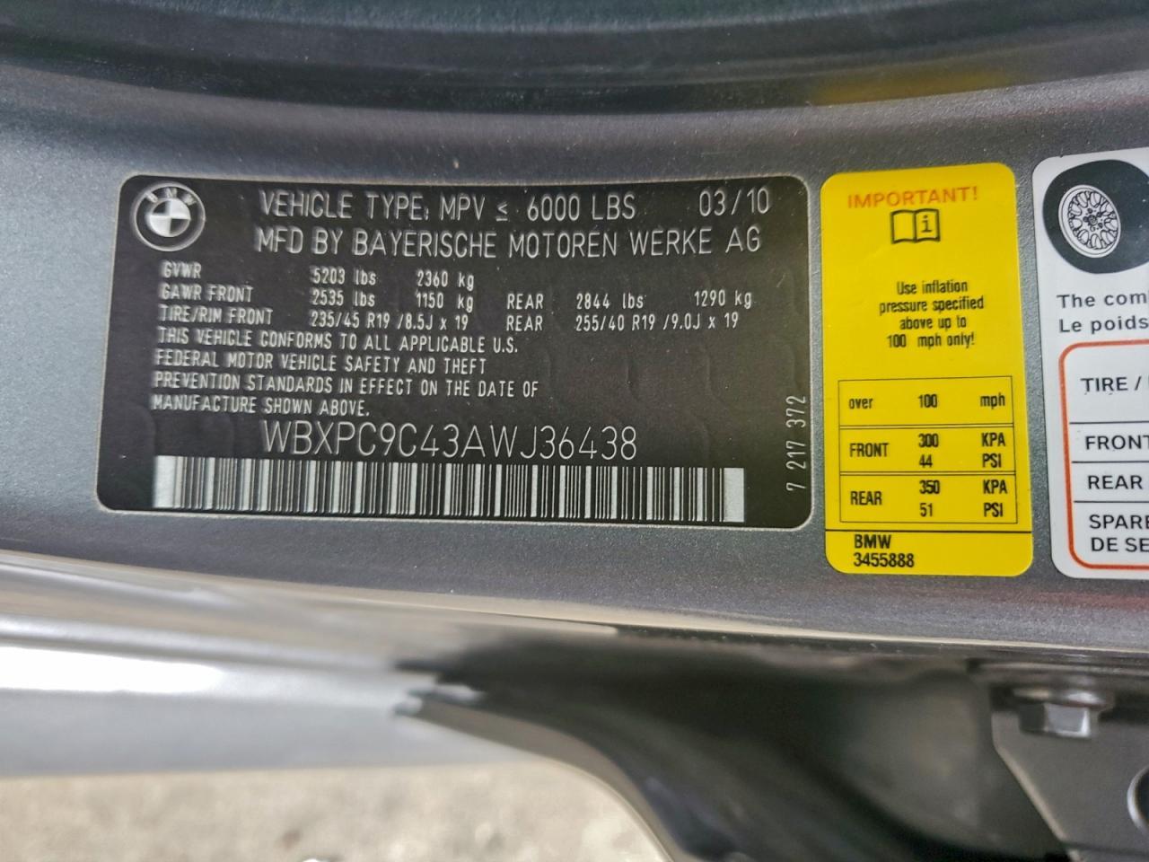 2010 BMW X3