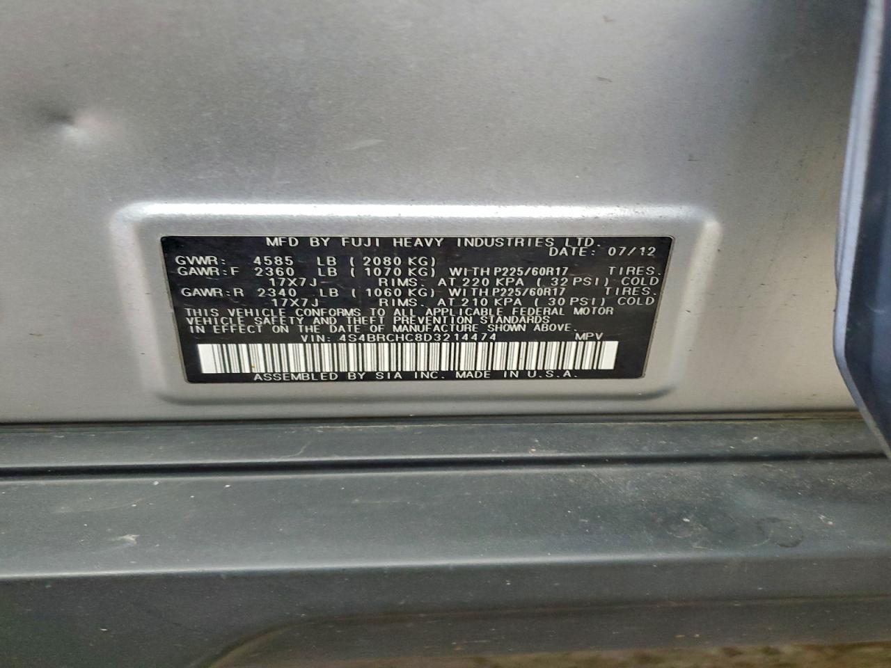 2013 SUBARU Outback