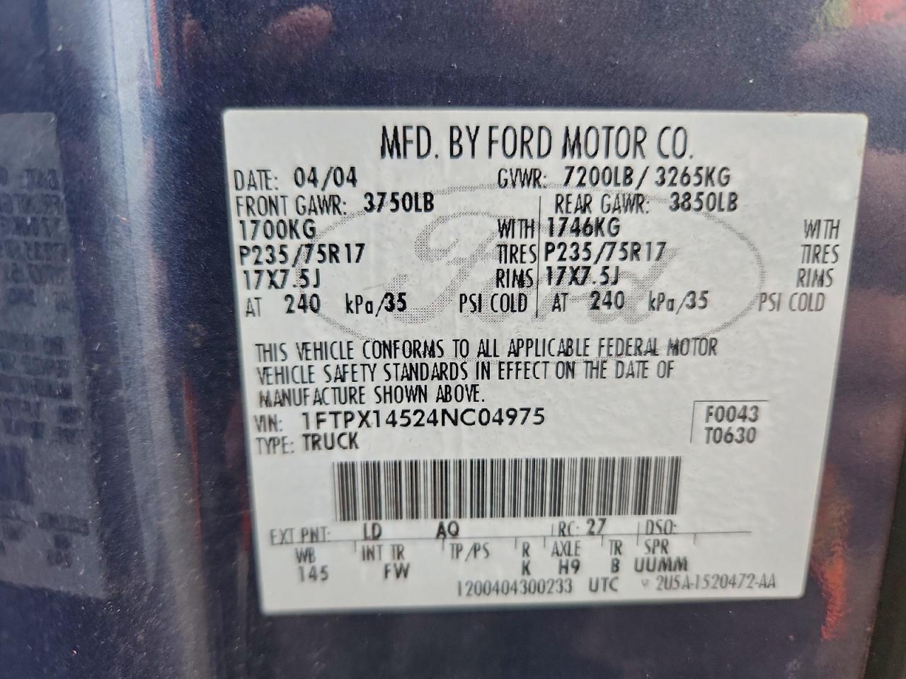 2004 FORD F-150