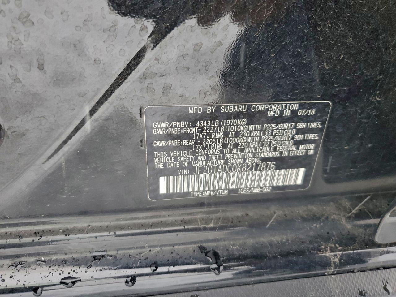 2019 SUBARU Crosstrek