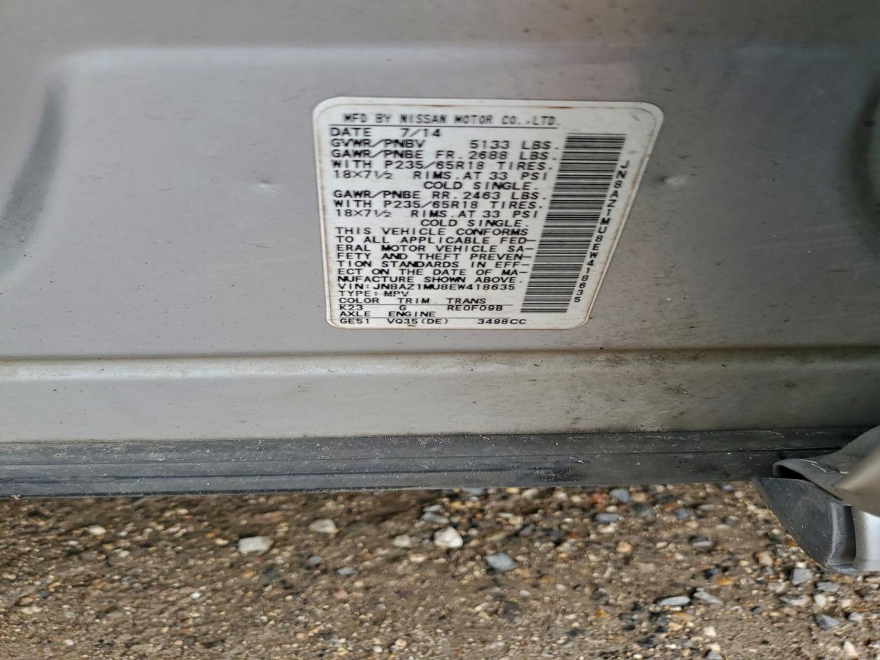 2014 NISSAN MURANO