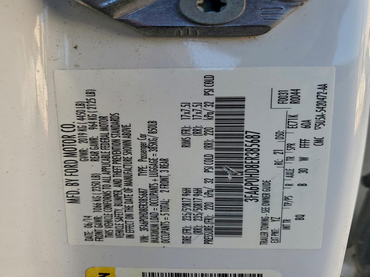 2014 FORD FUSION