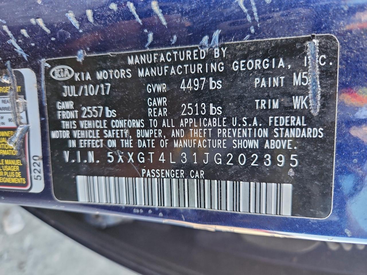 2018 KIA OPTIMA