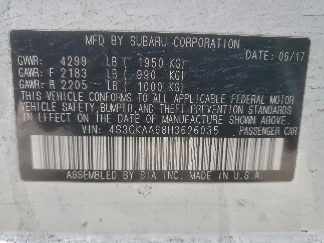 2017 SUBARU IMPREZA