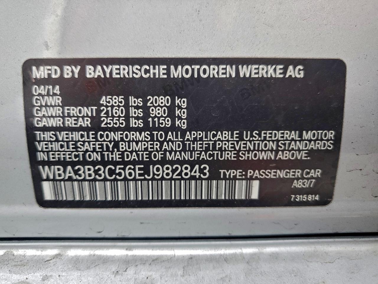 2014 BMW 3 SERIES