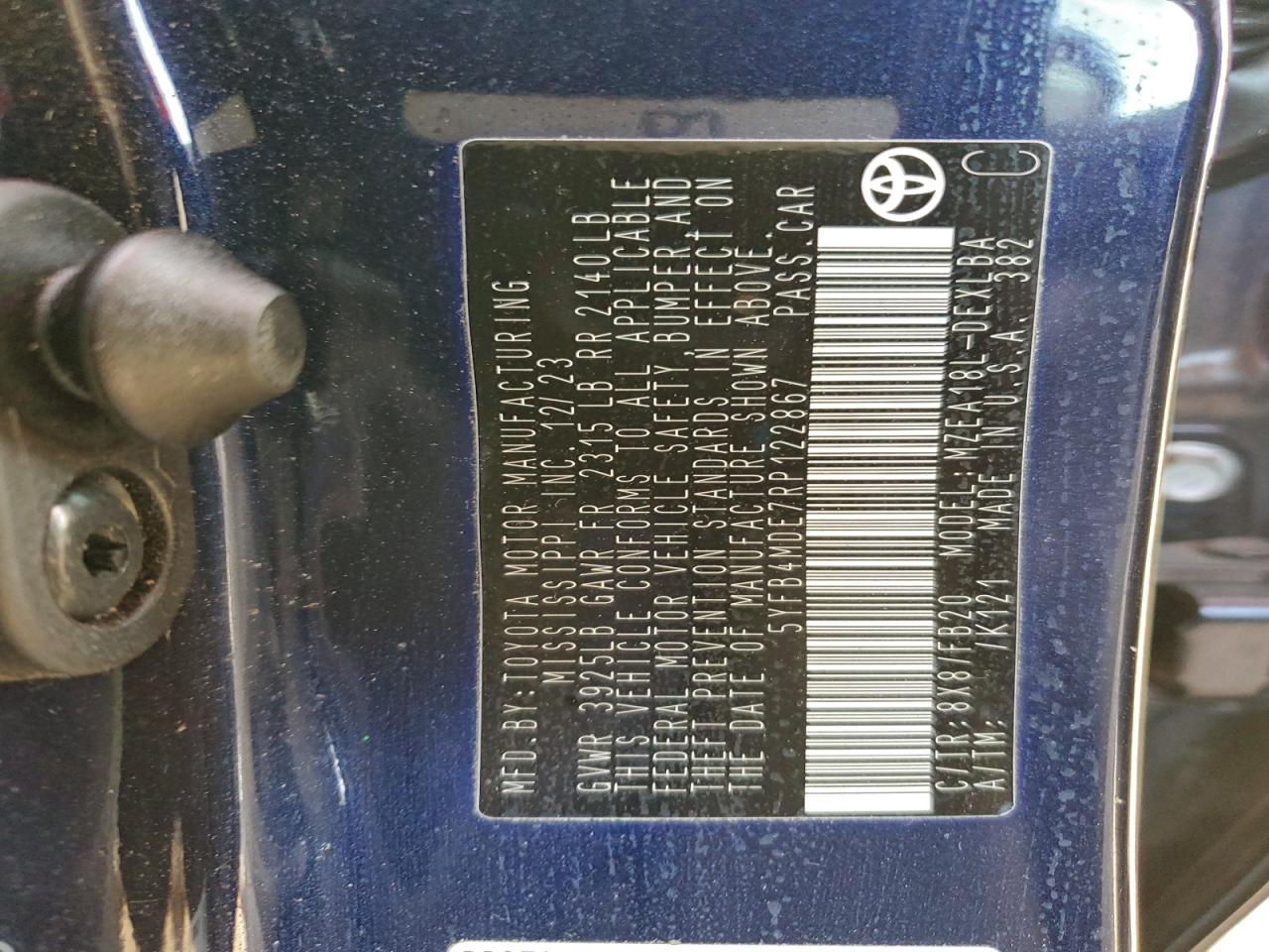 2024 TOYOTA COROLLA