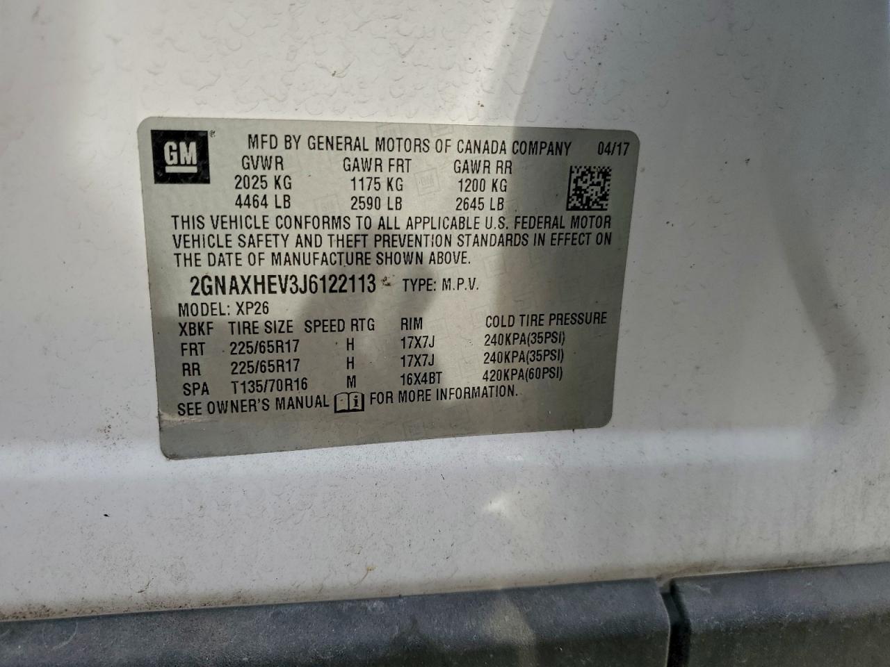 2018 CHEVROLET EQUINOX