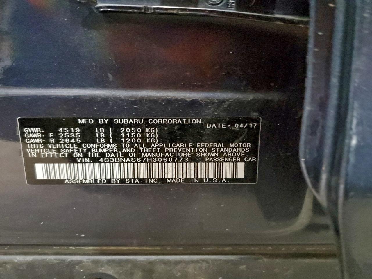 2017 SUBARU Legacy