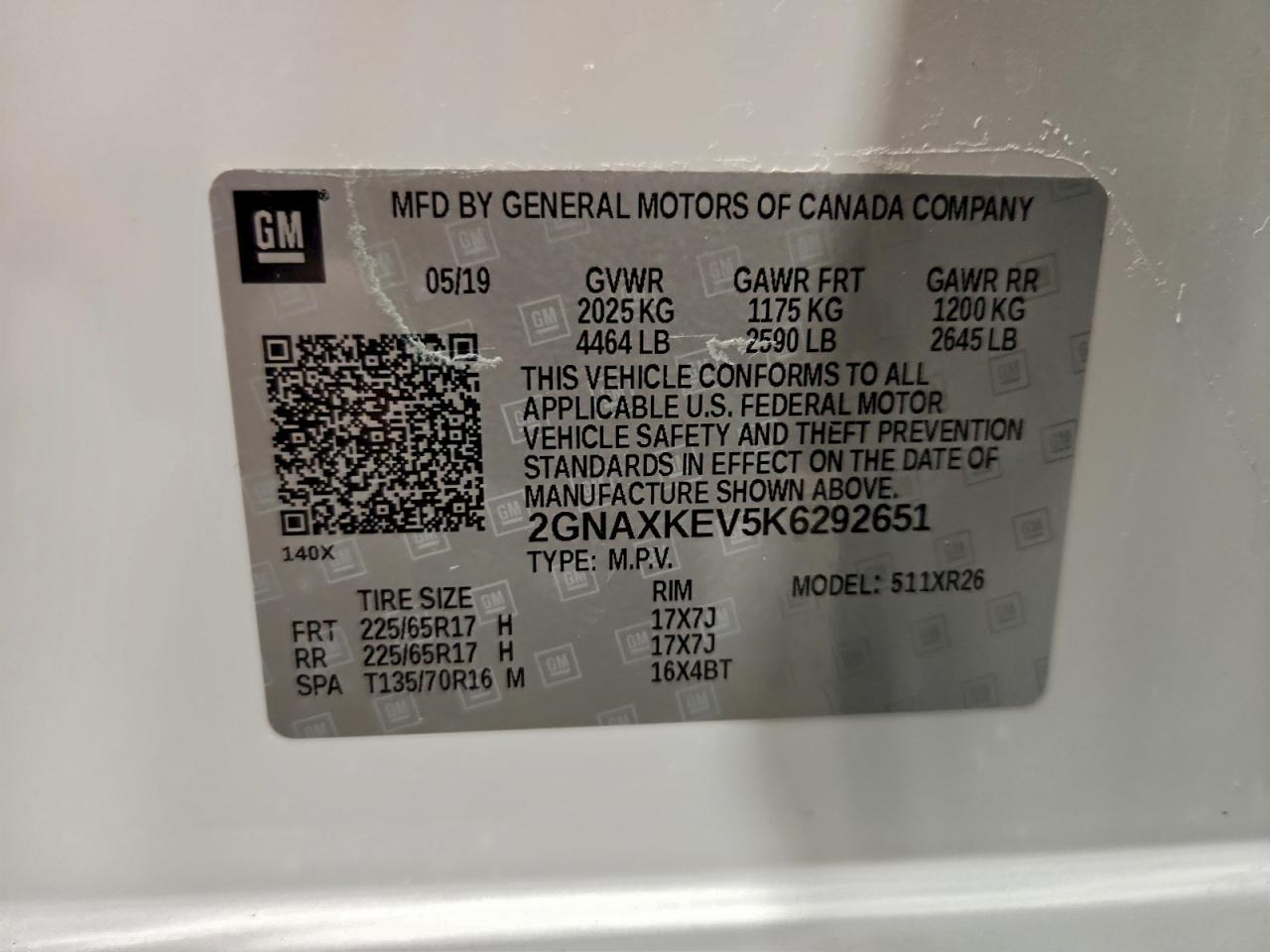 2019 CHEVROLET EQUINOX