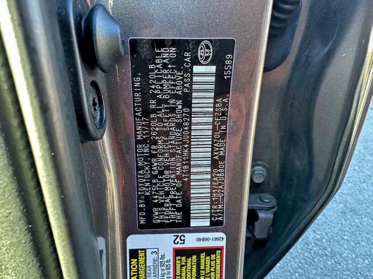 2018 TOYOTA CAMRY
