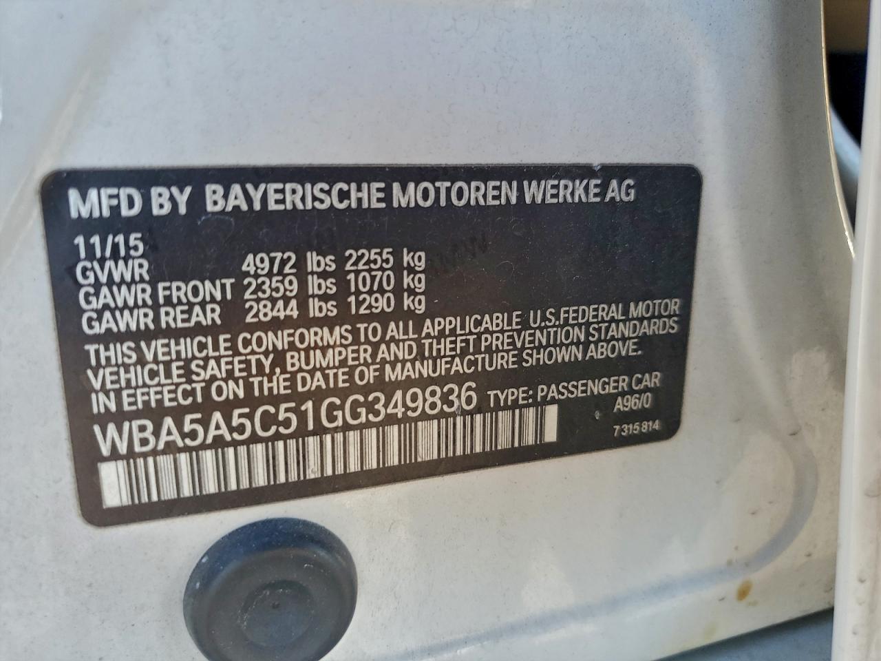 2016 BMW 5 series