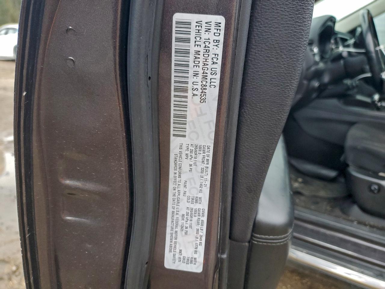 2021 DODGE DURANGO