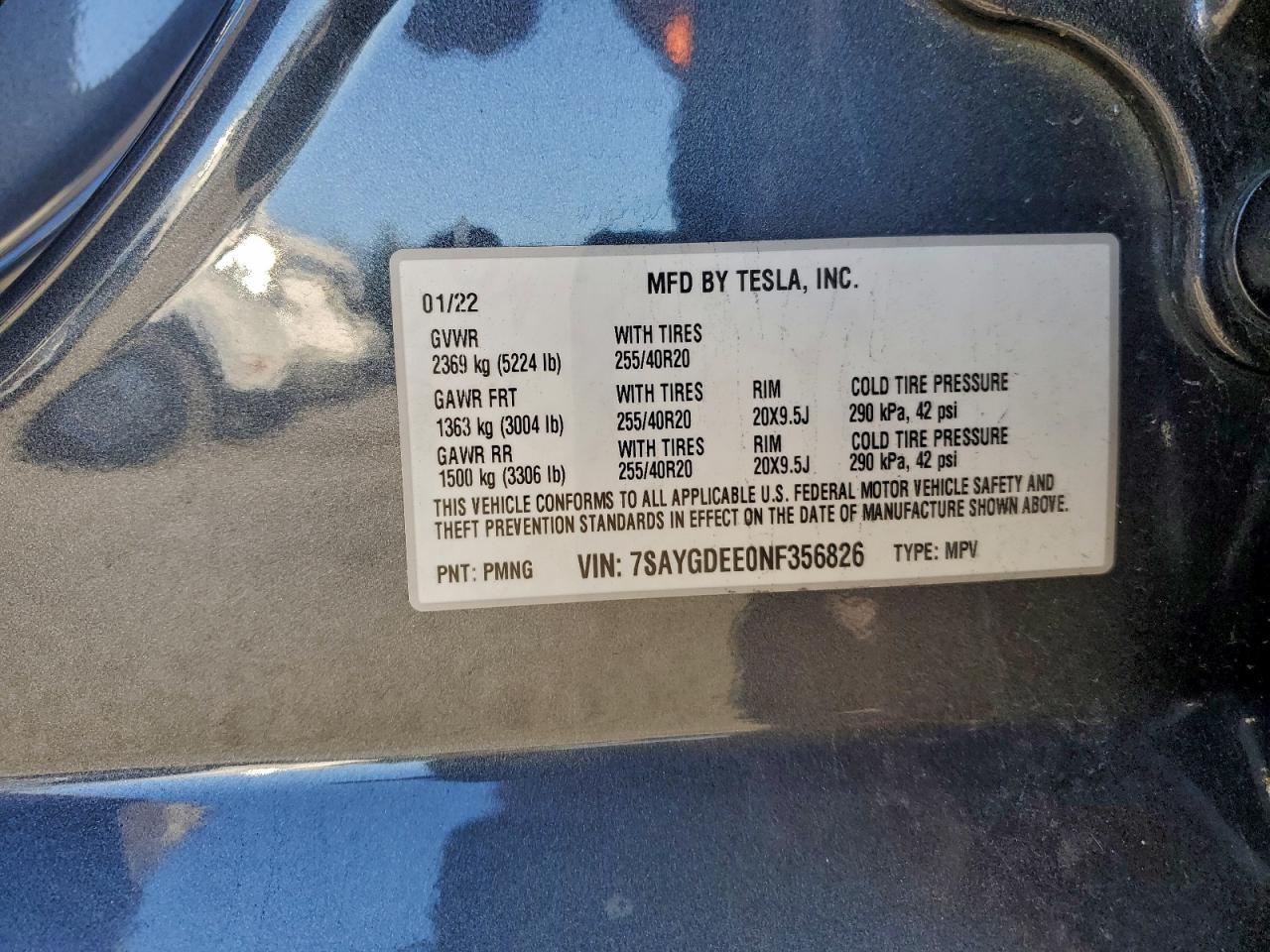 2022 TESLA MODEL Y
