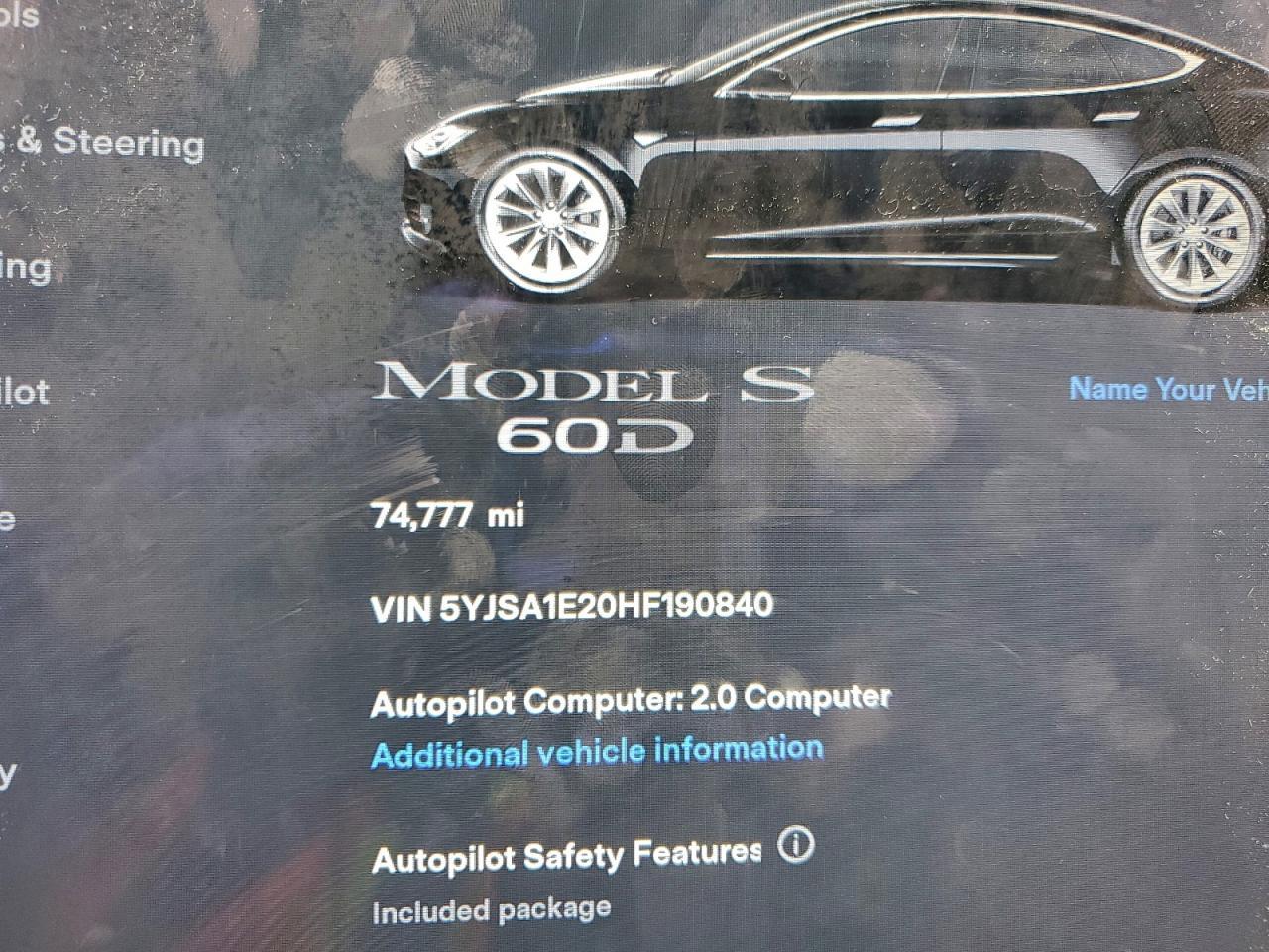2017 TESLA MODEL S