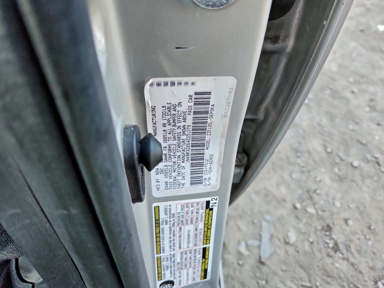 2004 TOYOTA COROLLA
