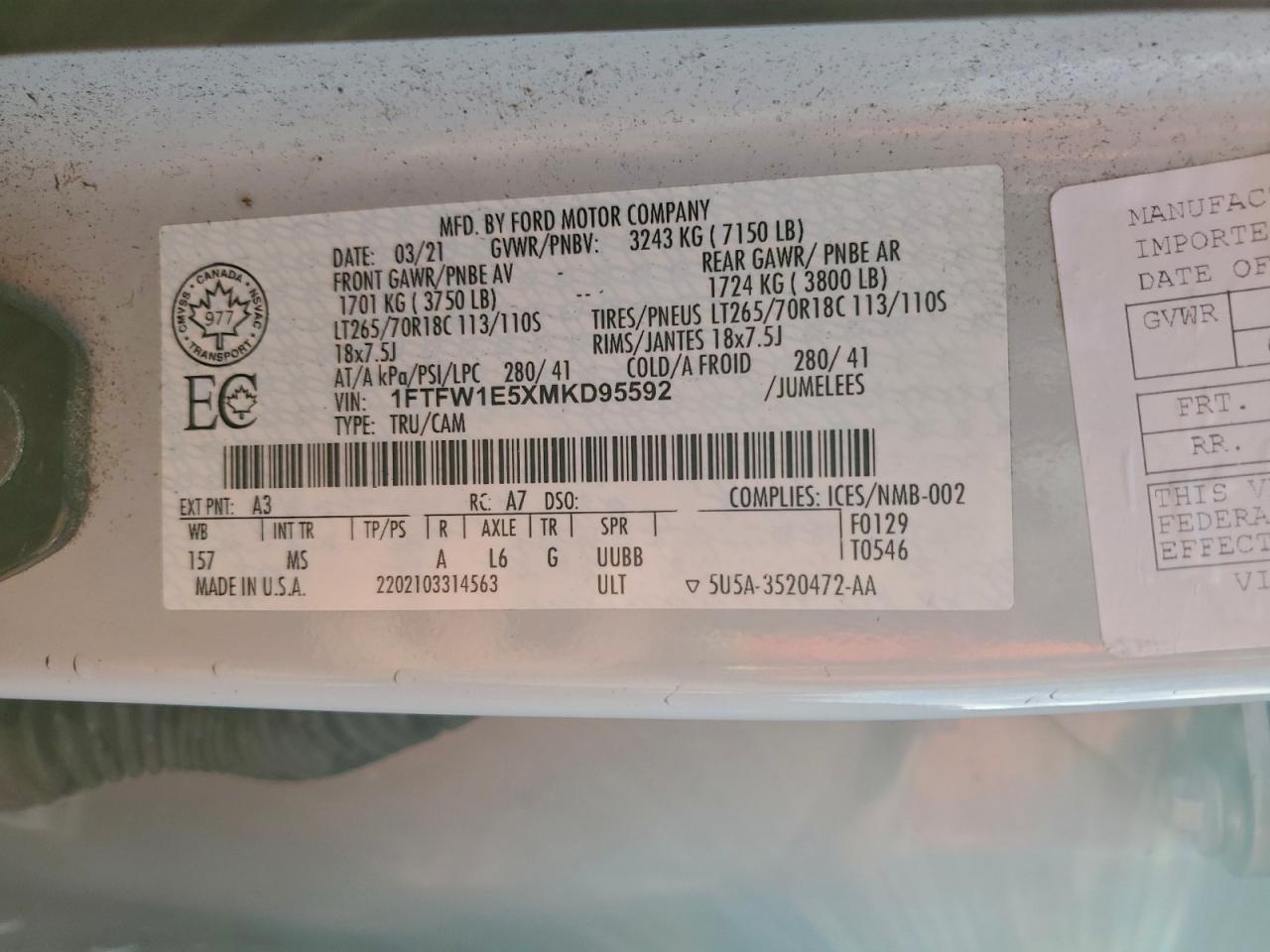 2021 FORD F-150