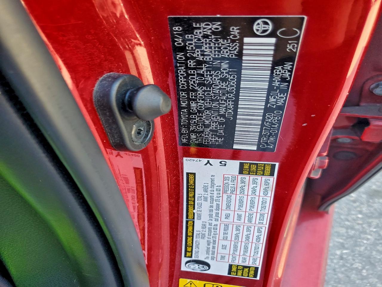 2018 TOYOTA PRIUS