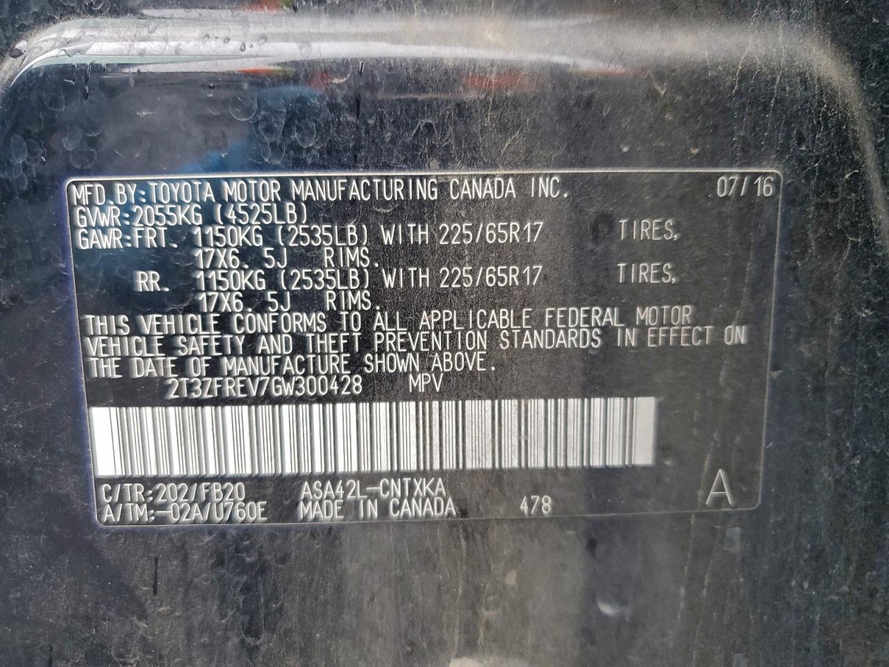 2016 TOYOTA RAV4