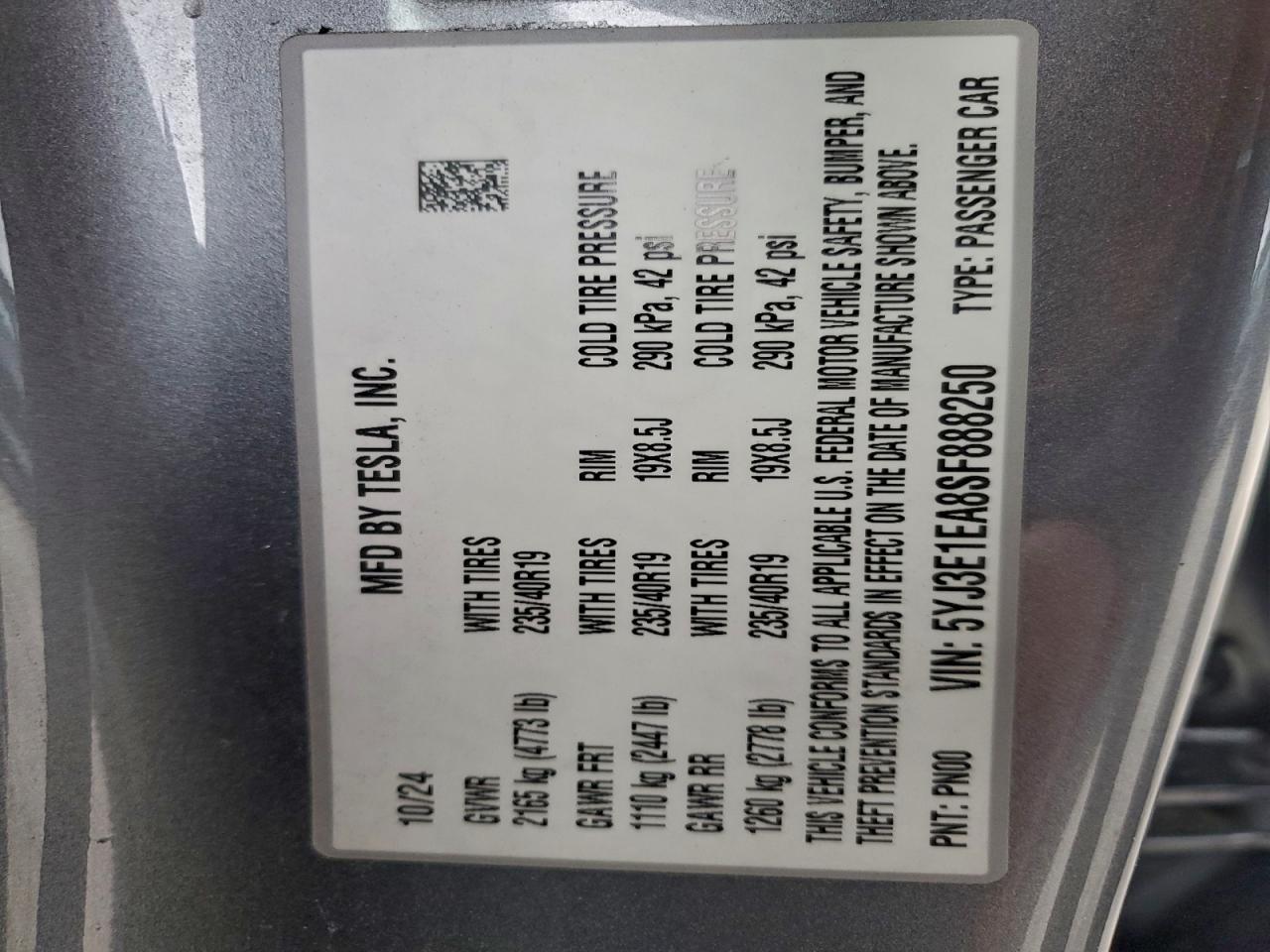 2025 TESLA MODEL 3