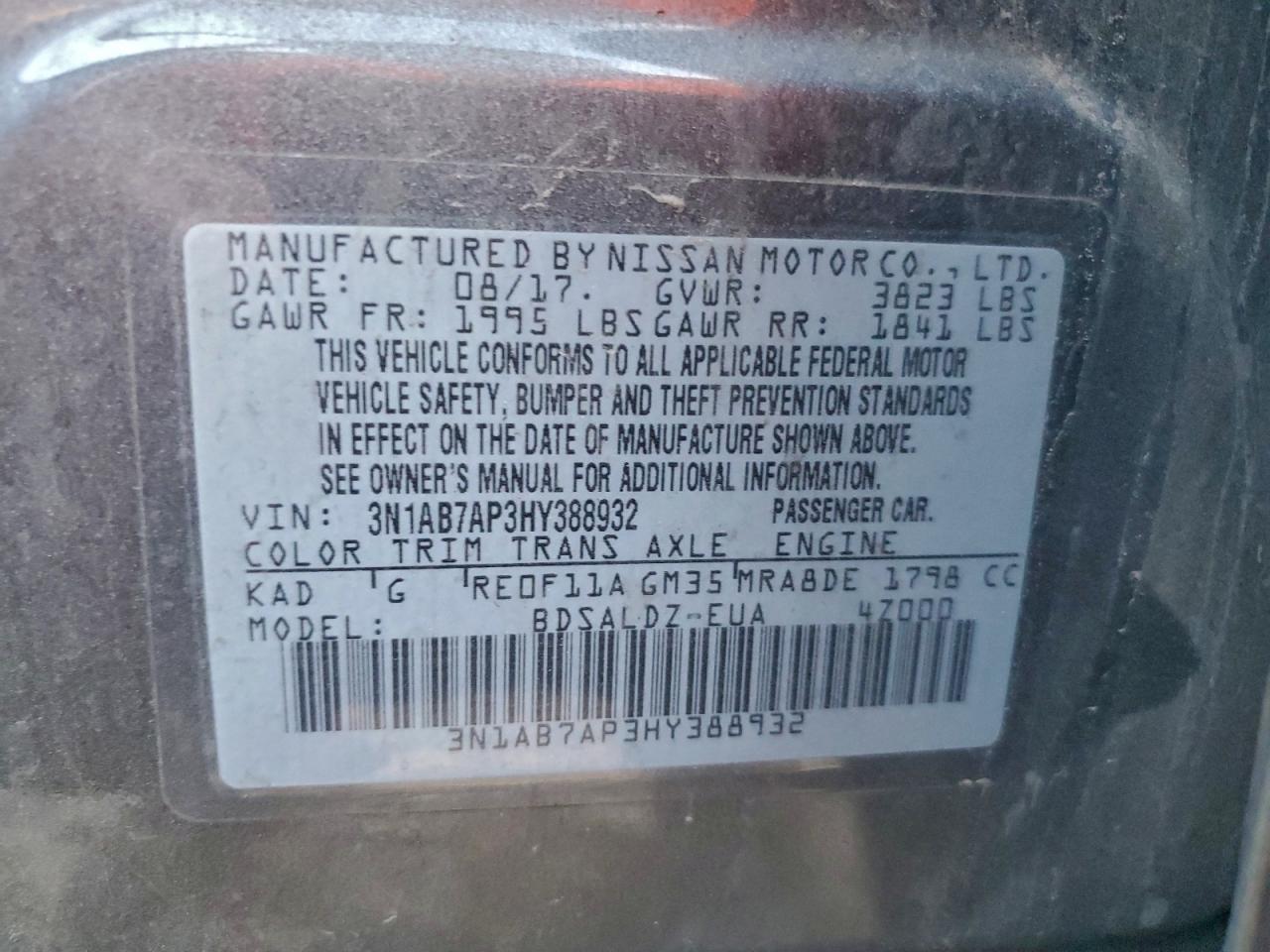 2017 NISSAN SENTRA