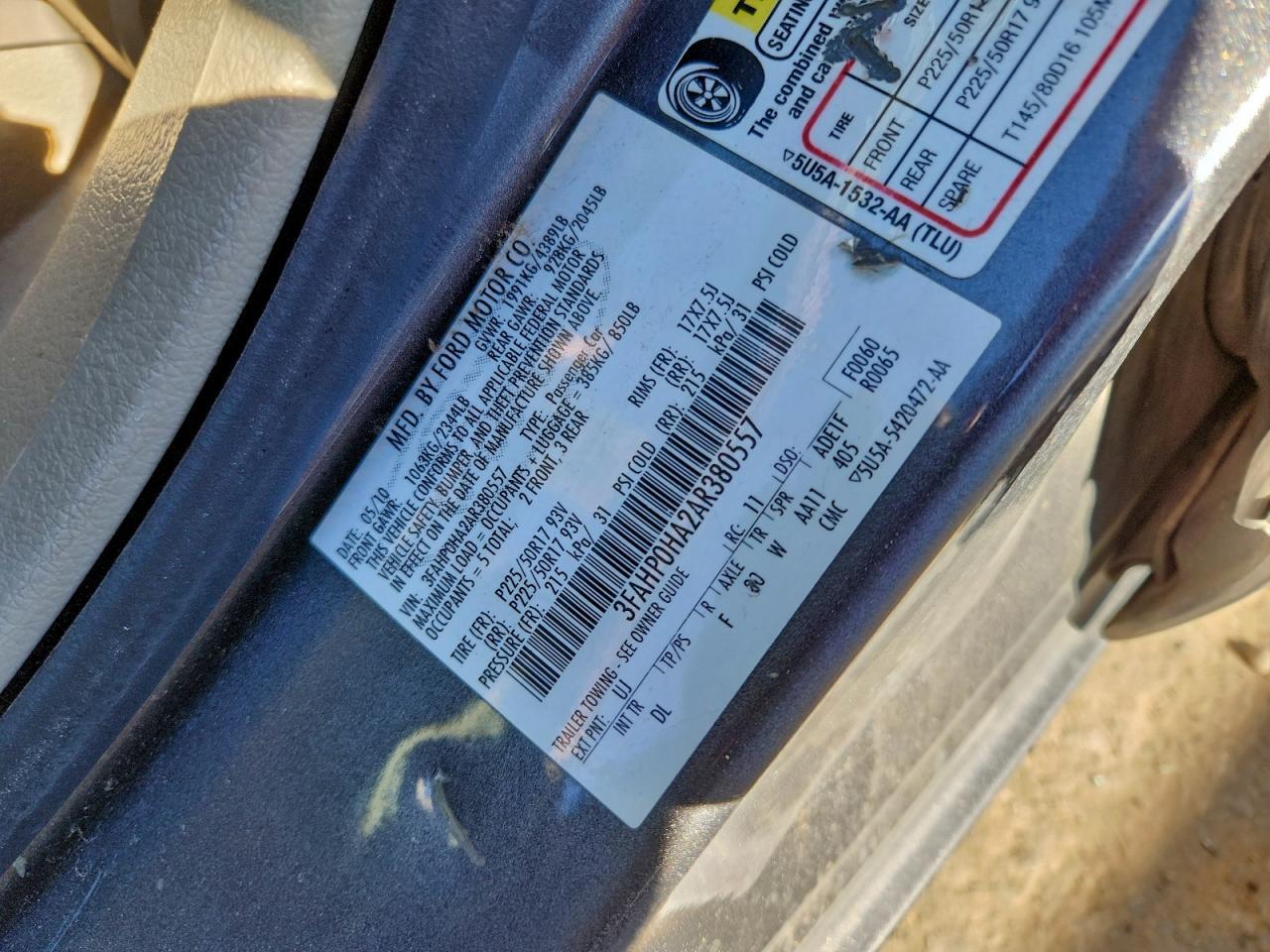 2010 FORD FUSION