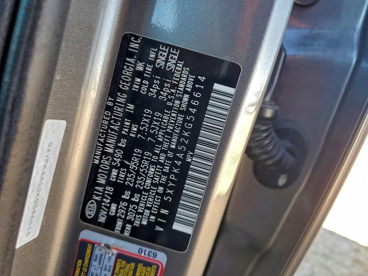 2019 KIA SORENTO