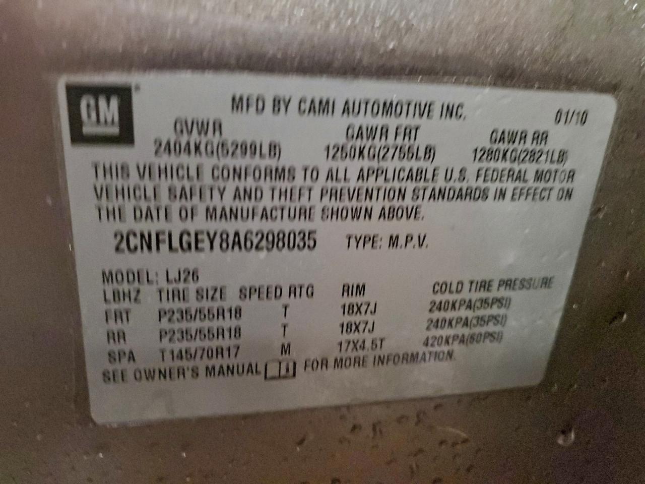2010 CHEVROLET EQUINOX