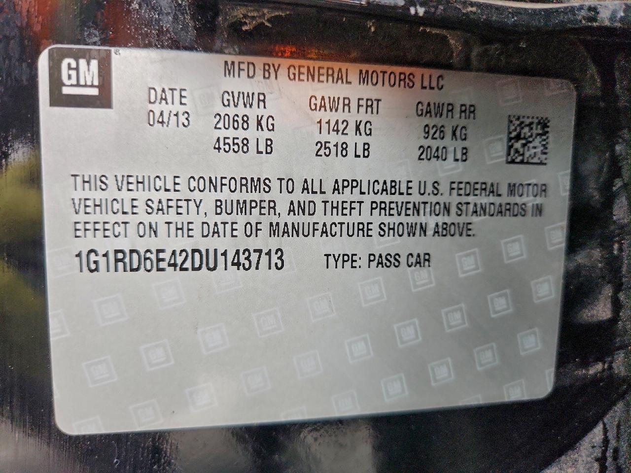 2013 CHEVROLET VOLT