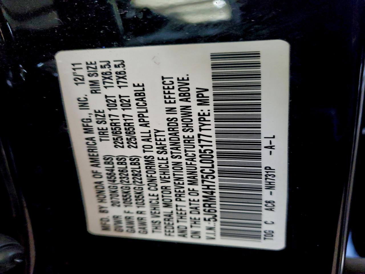2012 HONDA CR-V