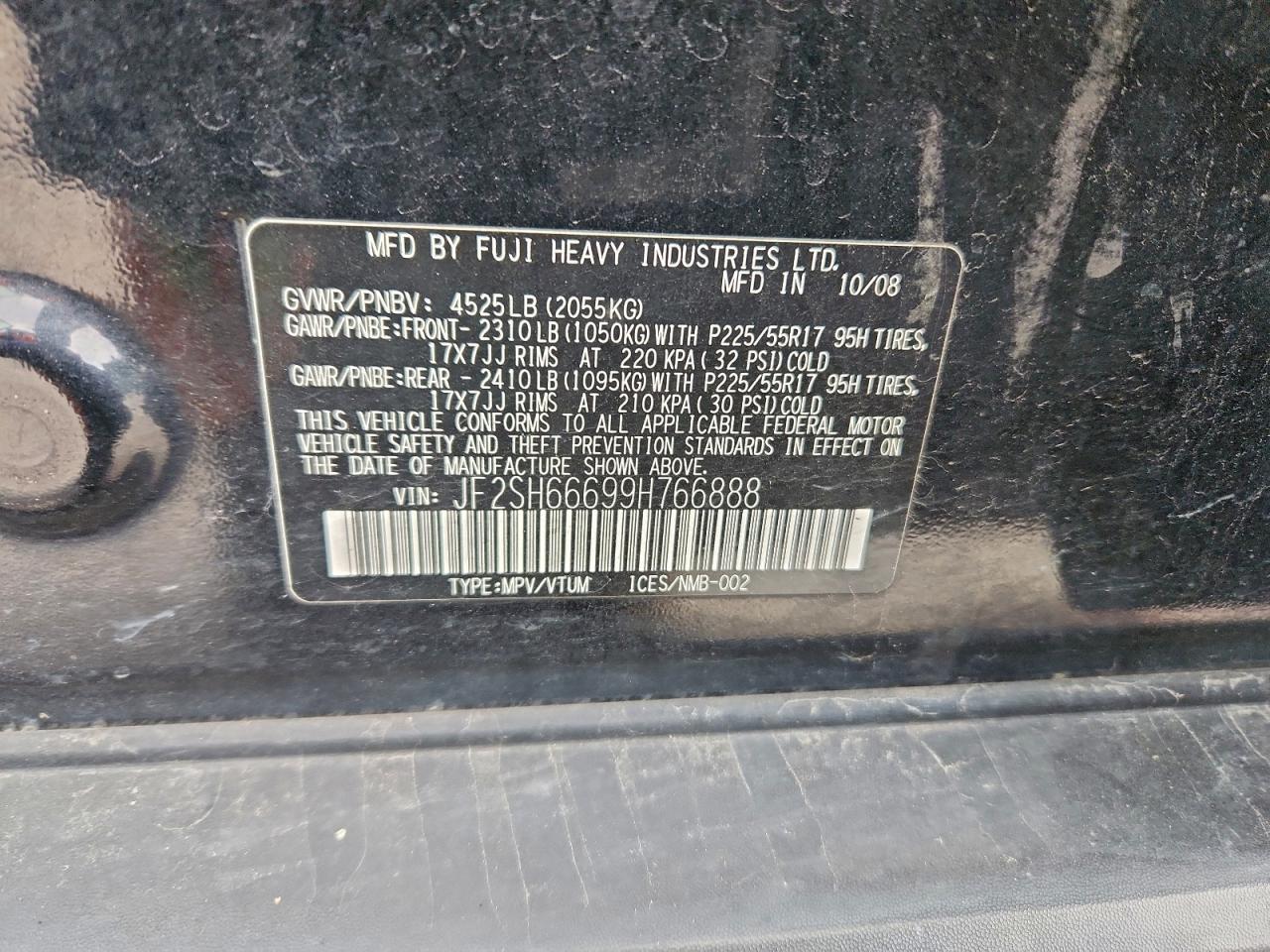 2009 SUBARU FORESTER