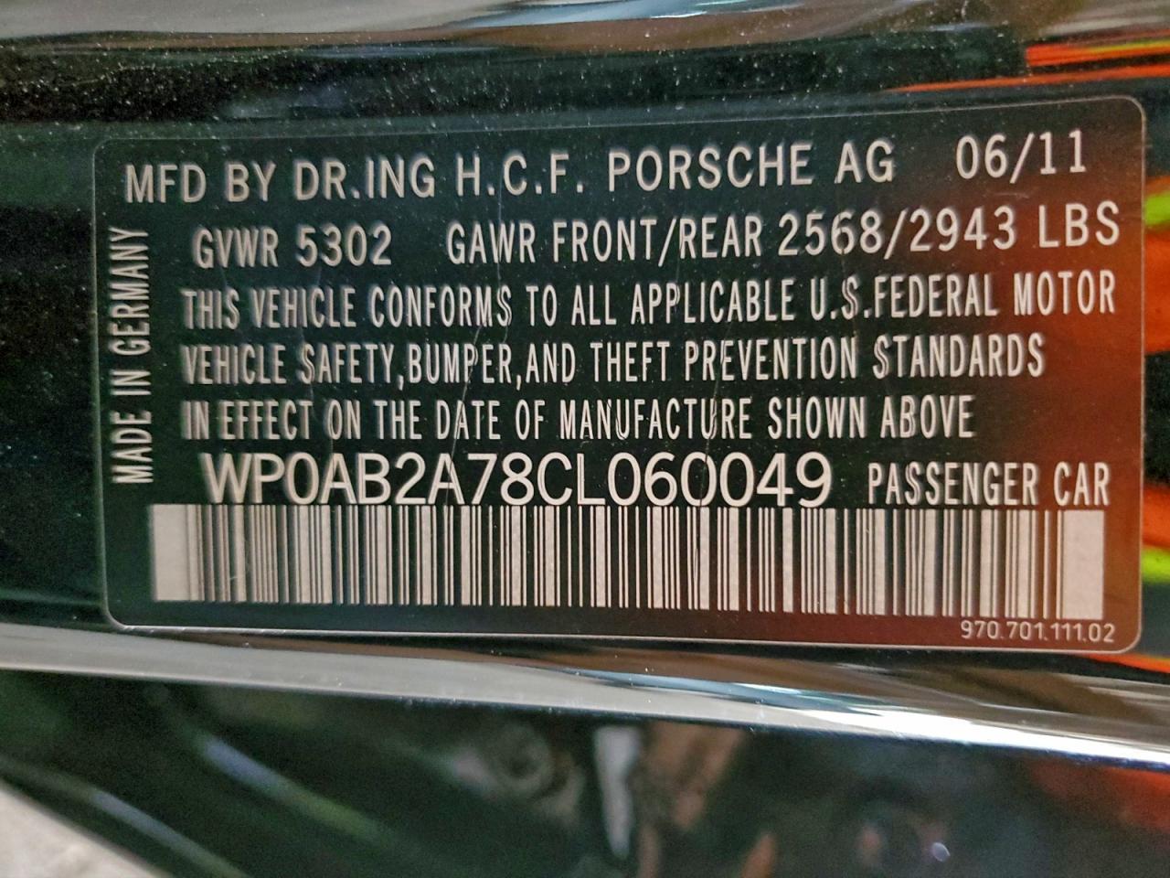 2012 PORSCHE Panamera
