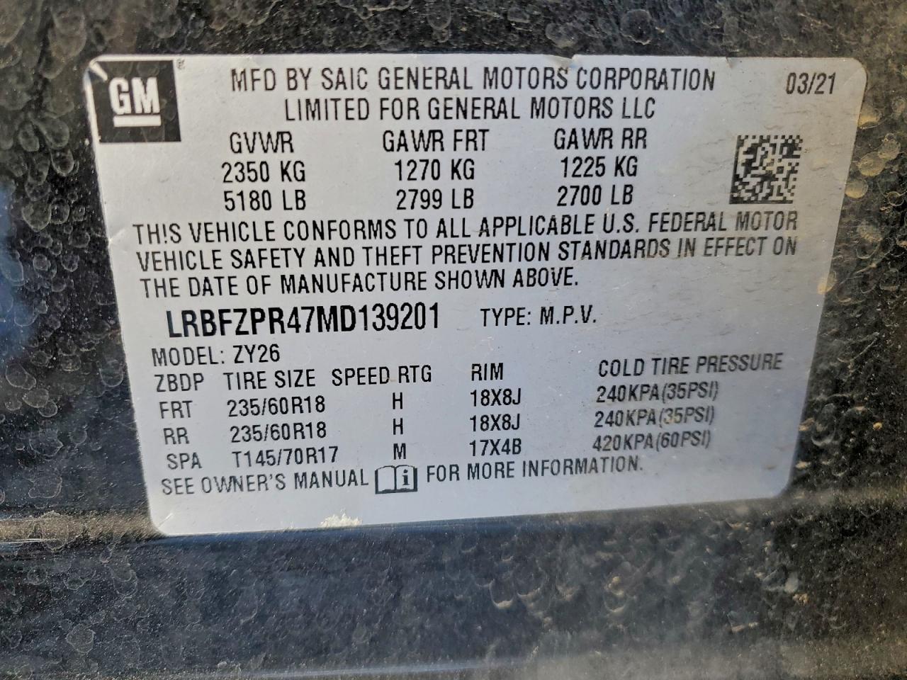 2021 BUICK Envision