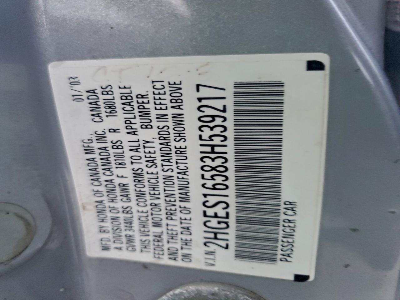 2003 HONDA CIVIC