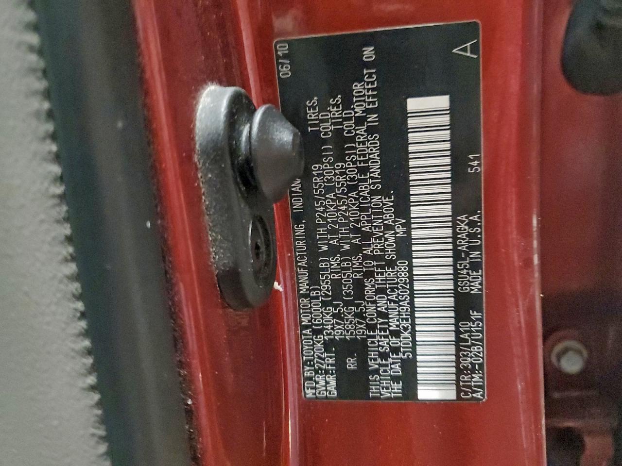 2010 TOYOTA HIGHLANDER