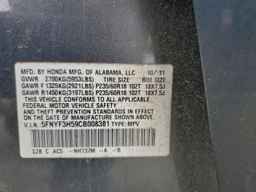 2012 HONDA PILOT