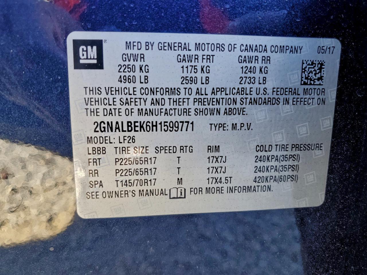 2017 CHEVROLET EQUINOX