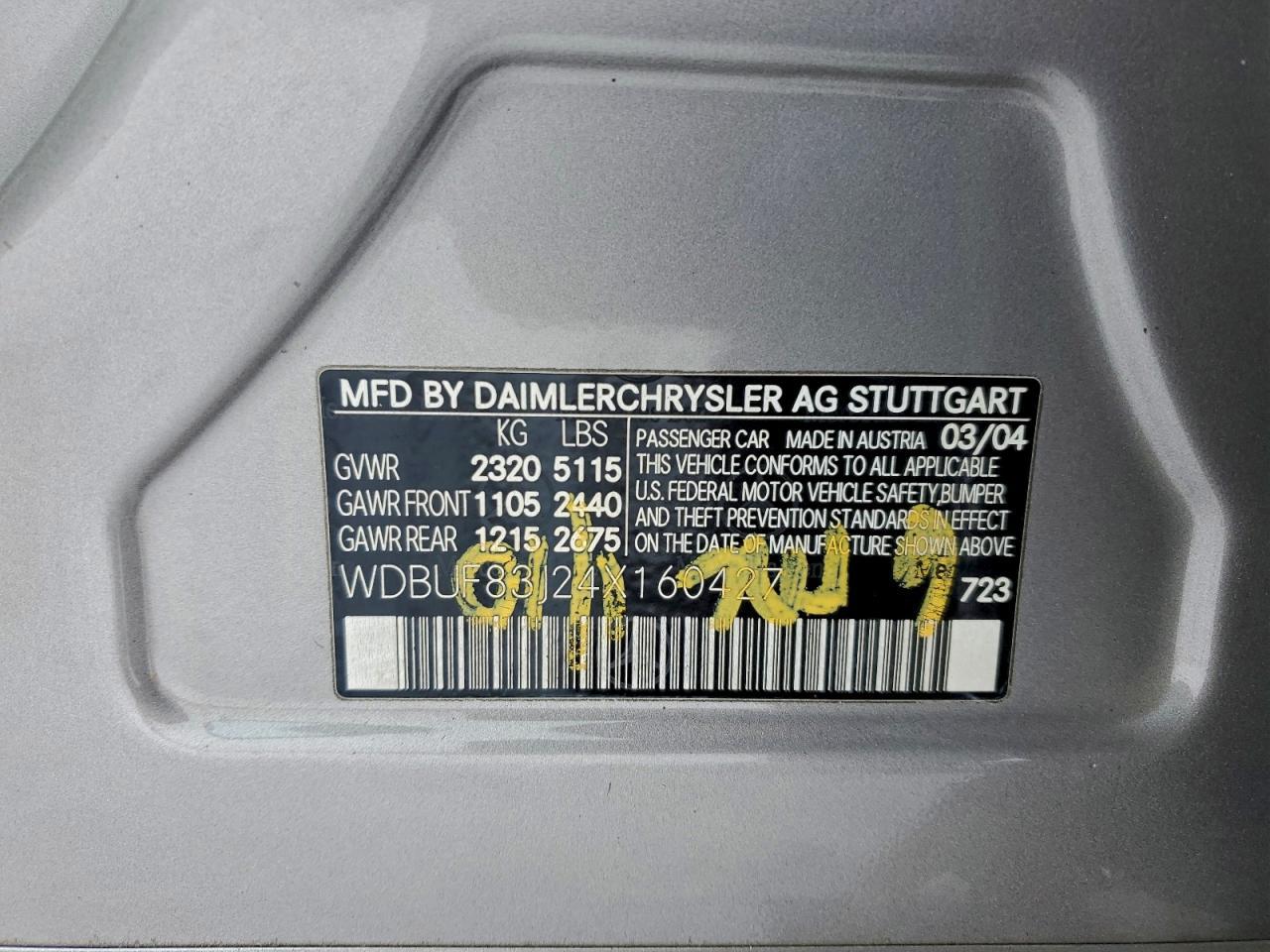 2004 MERCEDES-BENZ E-Class