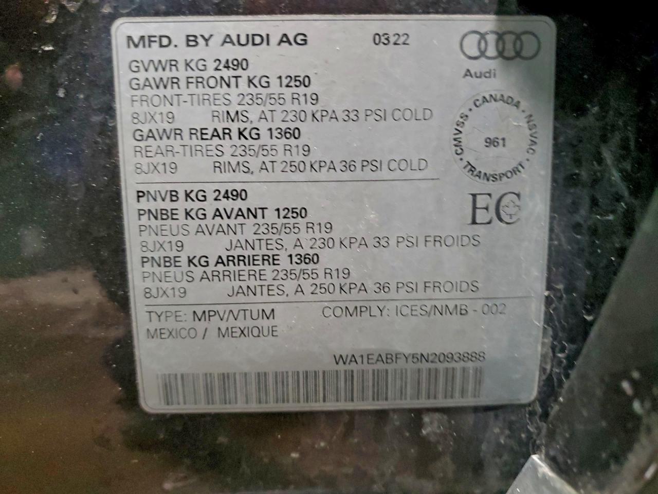 2022 AUDI Q5