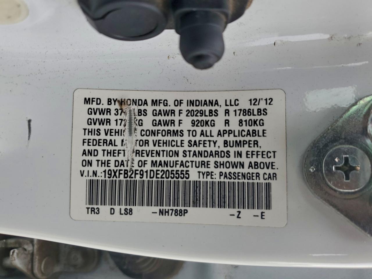 2013 HONDA CIVIC