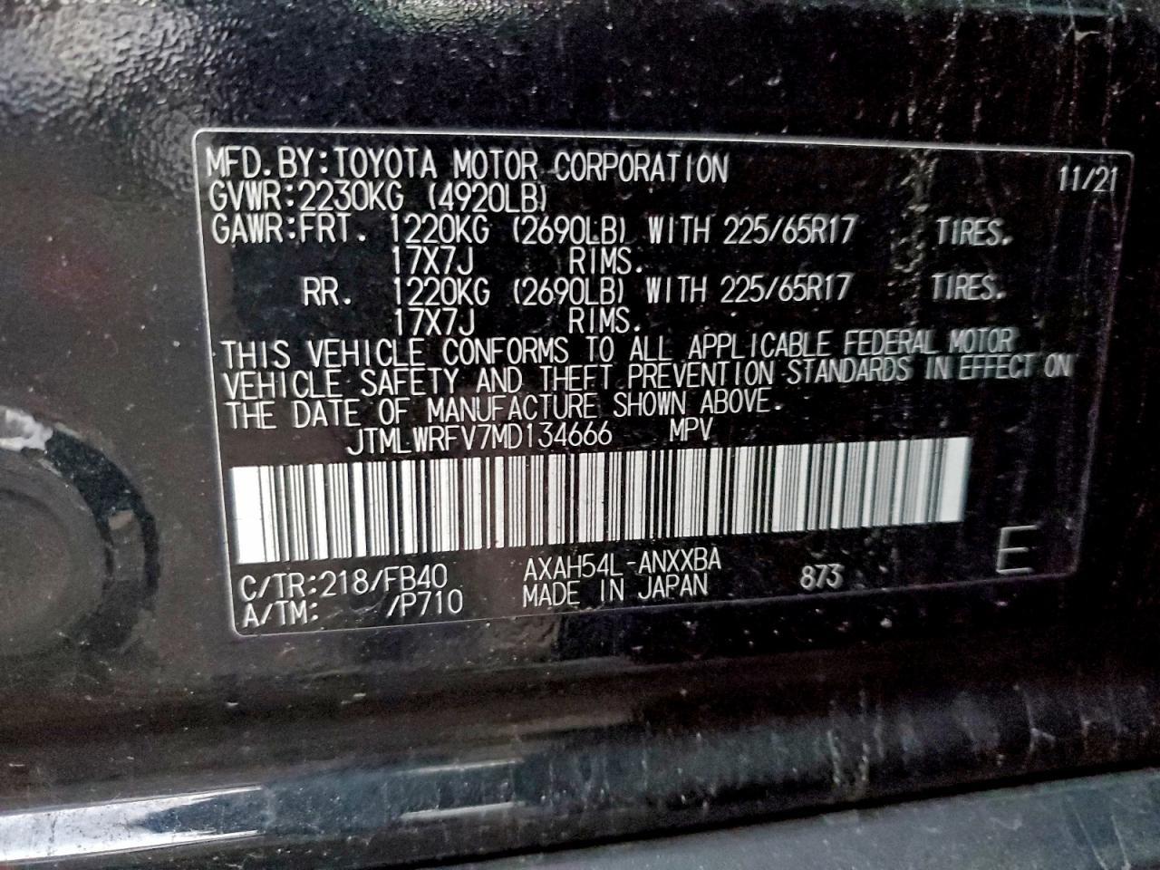 2021 TOYOTA RAV4