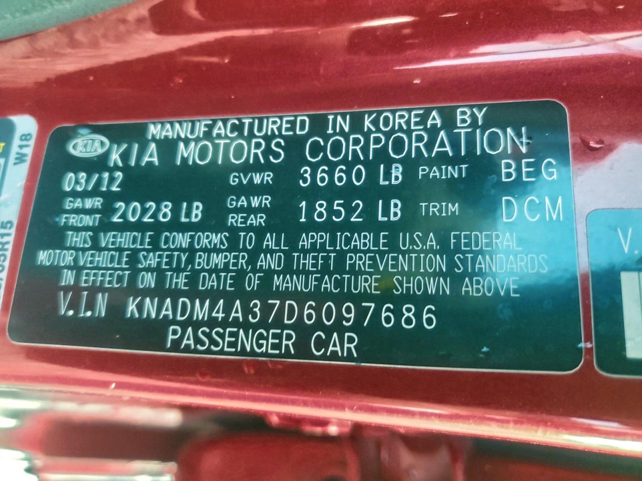 2013 KIA RIO