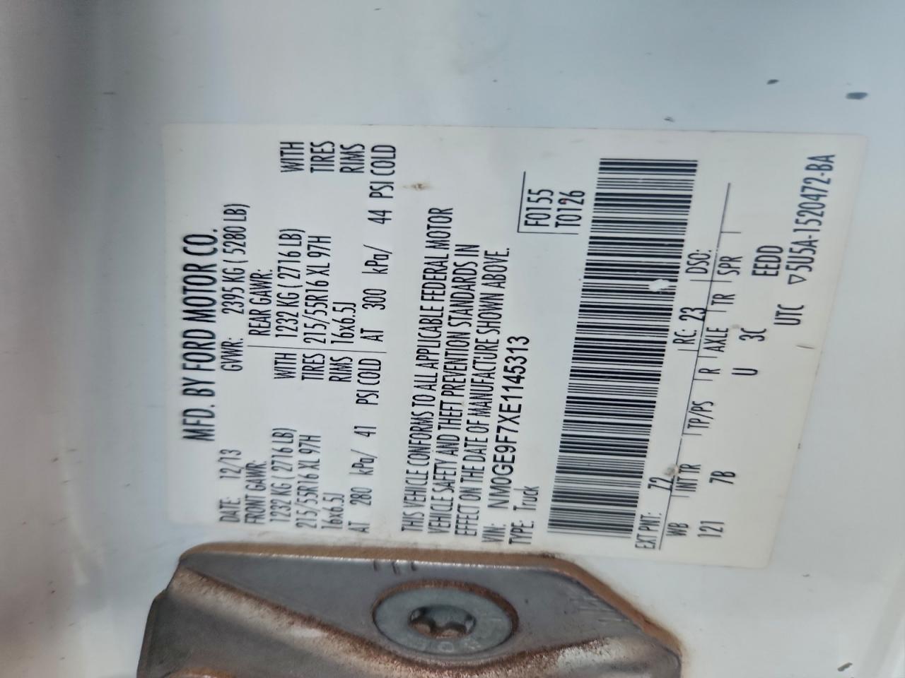 2014 FORD TRANSIT CONNECT