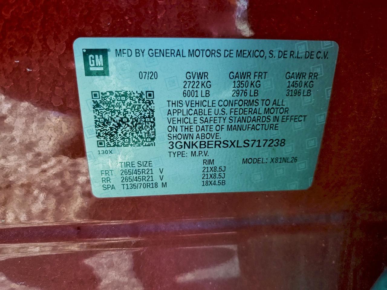 2020 CHEVROLET BLAZER