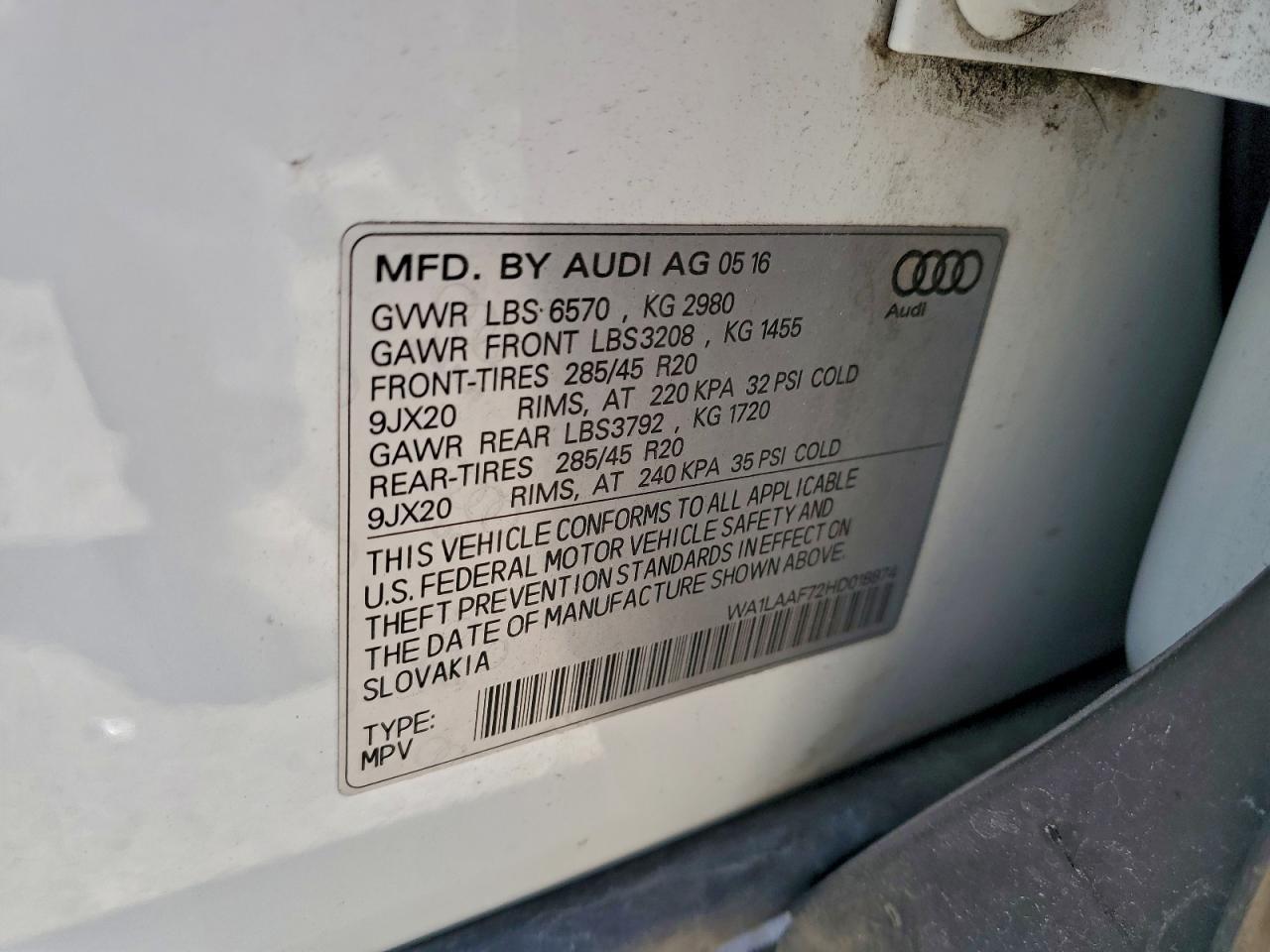 2017 AUDI Q7