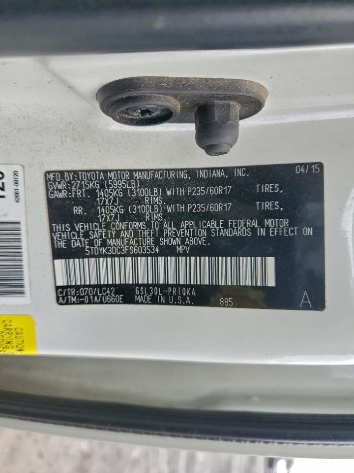 2015 TOYOTA SIENNA