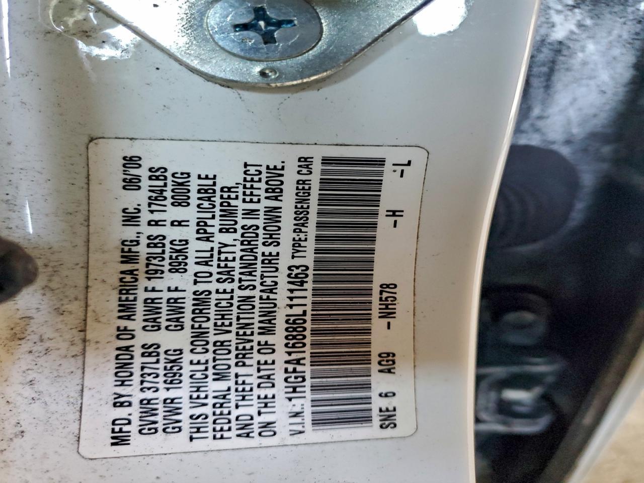 2006 HONDA CIVIC