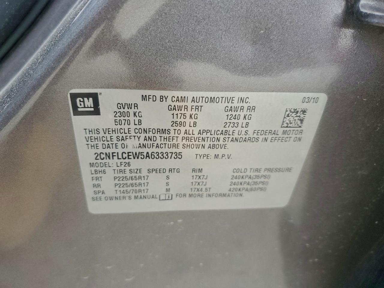 2010 CHEVROLET EQUINOX