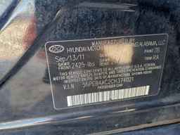 2012 HYUNDAI SONATA